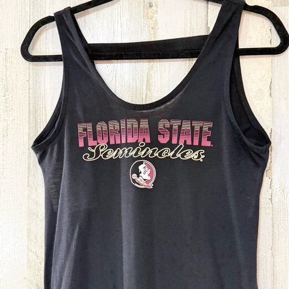 Florida State Seminoles Black Tank Top With Cut Out X Back - Picture 3 of 12